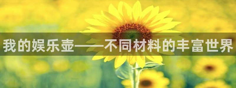 富联娱乐：我的娱乐壶——不同材料的丰富世界